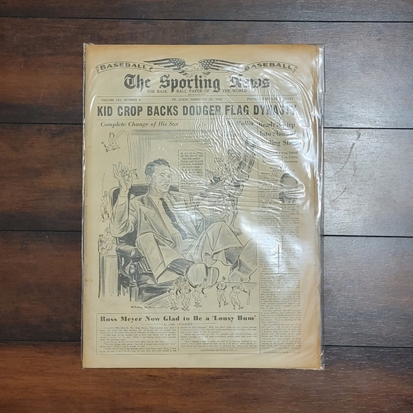 Vintage Newspaper "The Sporting News" 1953 Volume 135 Number 4 - Picture 1 of 3